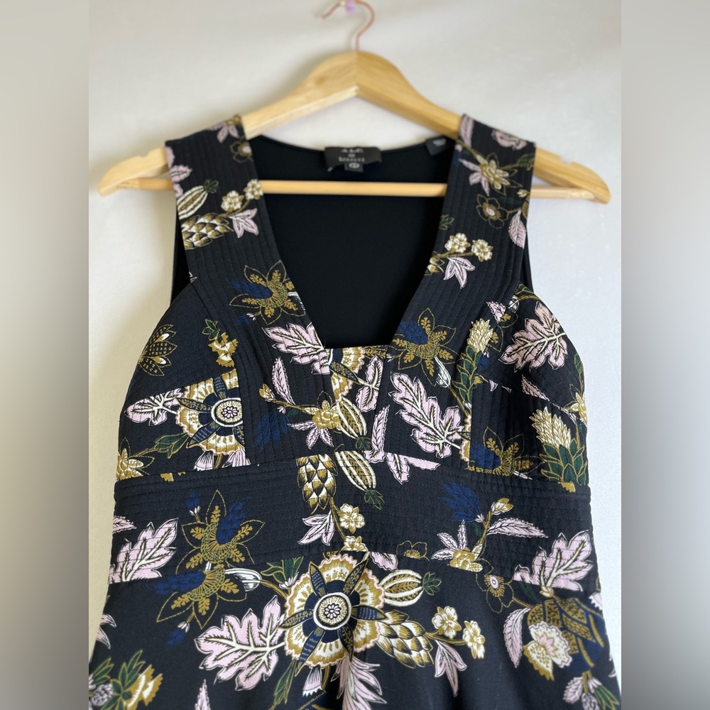 A.L.C “Hayley” tiered floral/black midi dress Women Sz 6 Tiered Silk Midi Dress - Picture 2 of 11